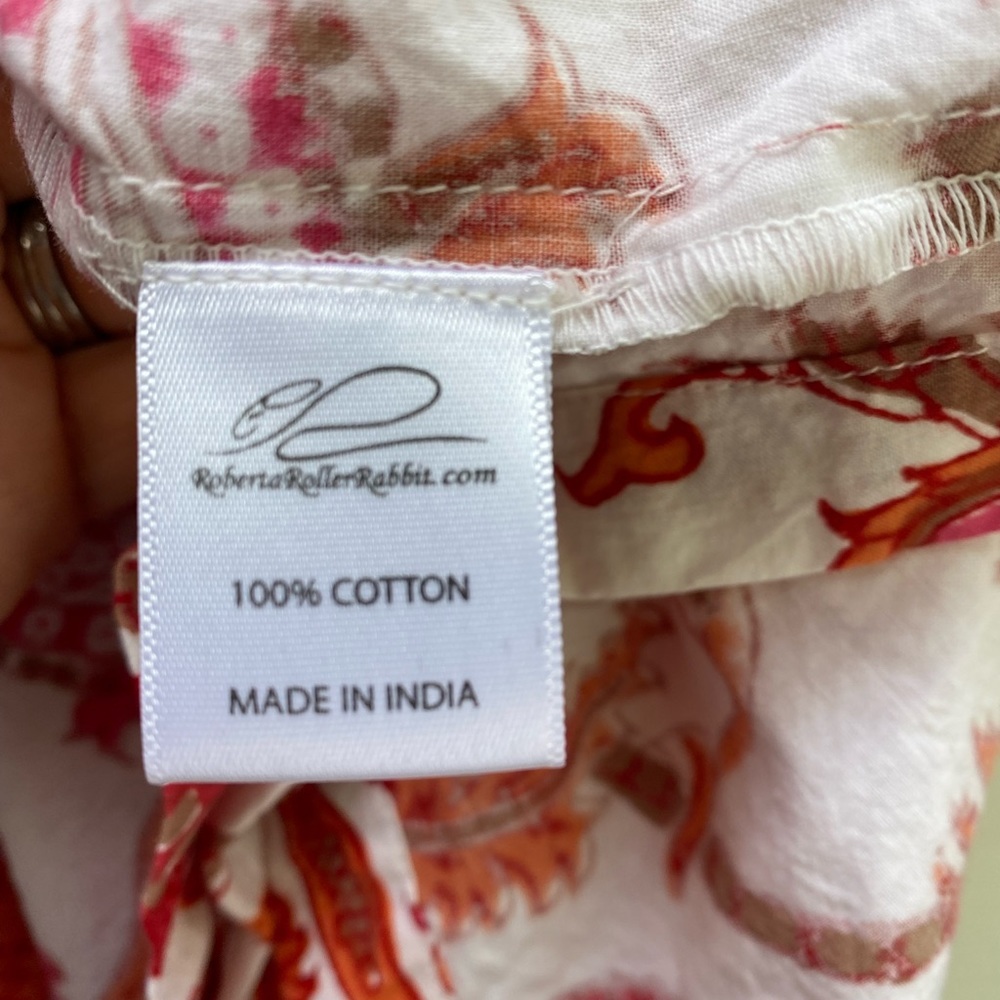 Roberta Roller Rabbit Red and White Floral Robe - Picture 3 of 5